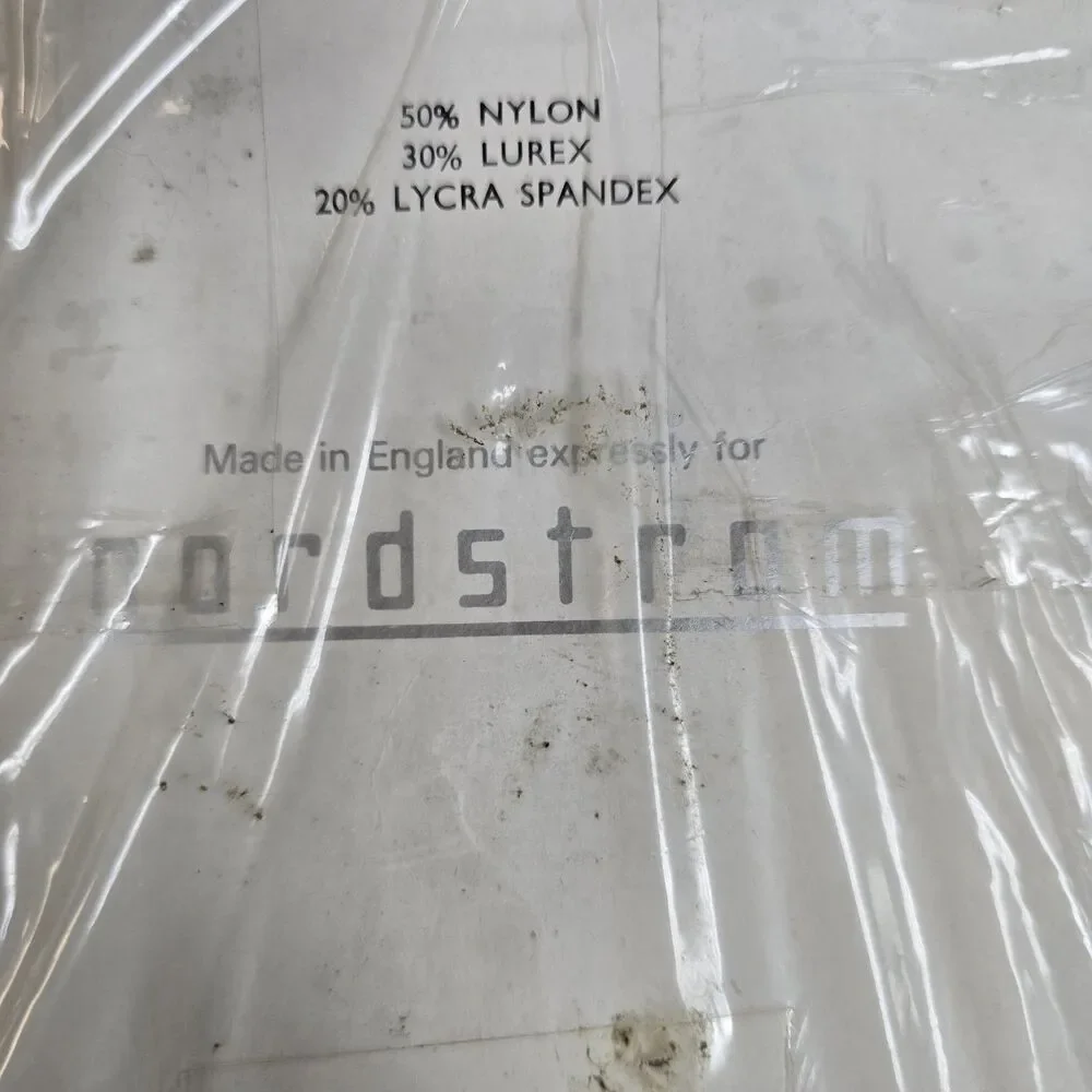 Vintage Nordstrom Nightlights Contol Top Pantyhose Black Size A Nylon Blend NEW